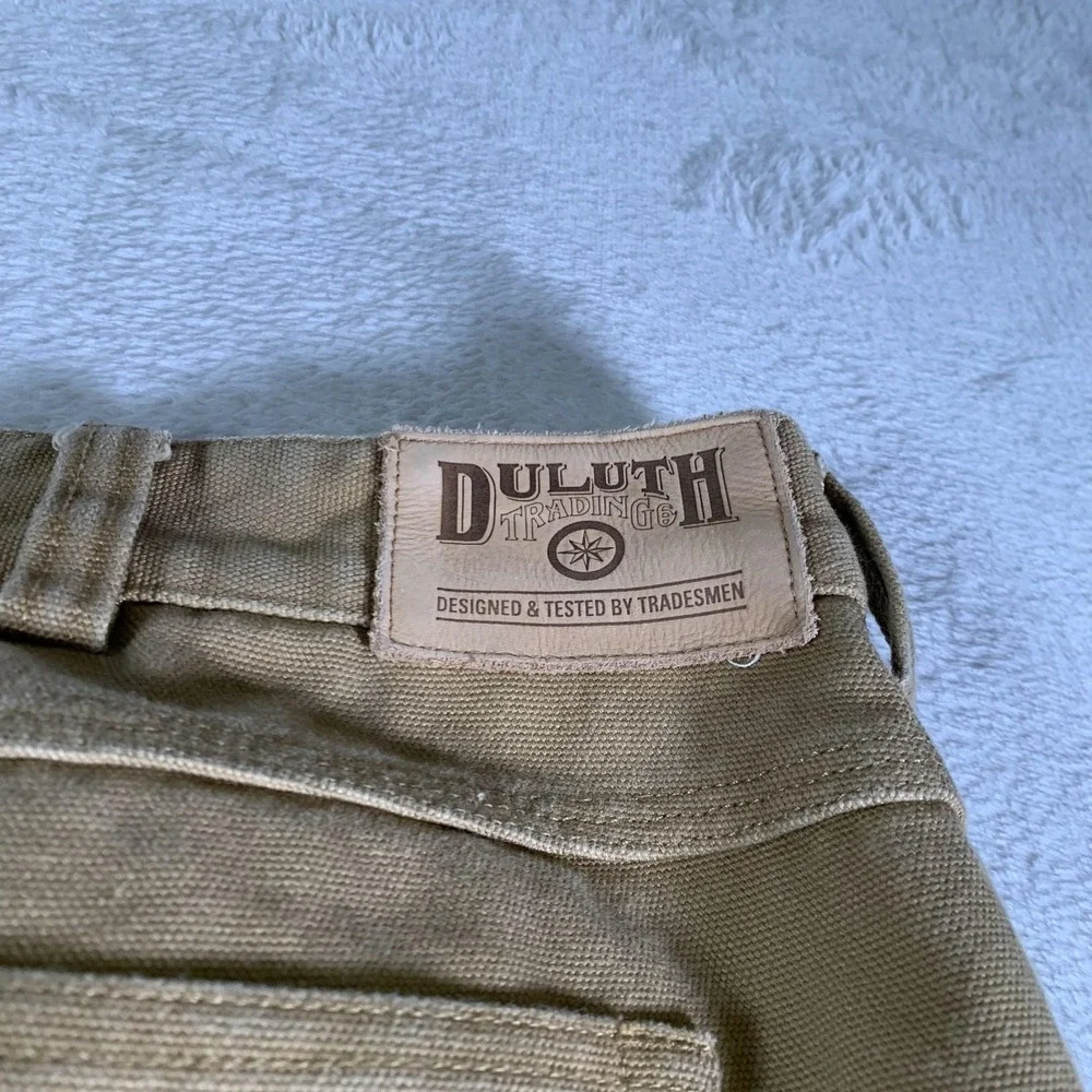 Duluth Trading Co Pants Mens 42x30 Khaki Canvas Relaxed Fit Workwear‎ 5 Pocket - Picture 13 of 13